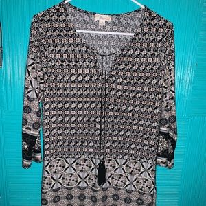 Floral shift dress